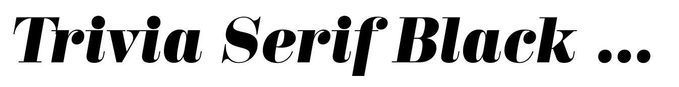 Trivia Serif Black Italic